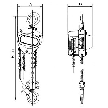Таль цепная ручная ATK HSS 3 м 2000 кг-1