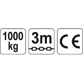 Таль ручная Yato 3 м 1000 кг YT-58951-2