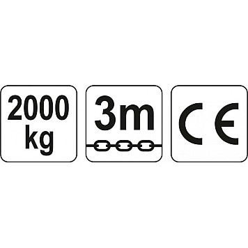 Таль ручная Yato 3 м 2000 кг YT-58953-1