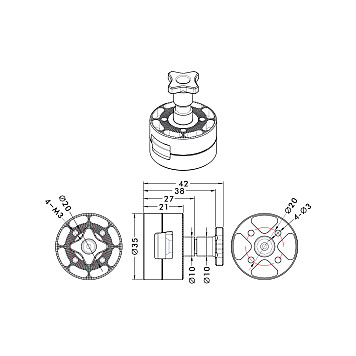 Адаптеры быстросъёмные T-Motor Q2434 для пропеллеров 24-34" (2шт)-5