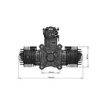 Двигатель DLE 120 ES-2