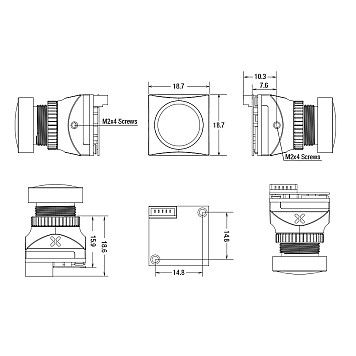 Камера FPV Foxeer Cat 4 Micro 1/3" 1200TVL M12 L2.1 (черный)-4