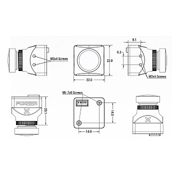 Камера FPV Foxeer Cat 4 Mini 1/3" 1200TVL M12 L2.1 (черный)-4