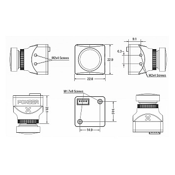 Камера FPV Foxeer Cat 3 Mini 1/3" 1200TVL M12 L2.1 (черный)-4