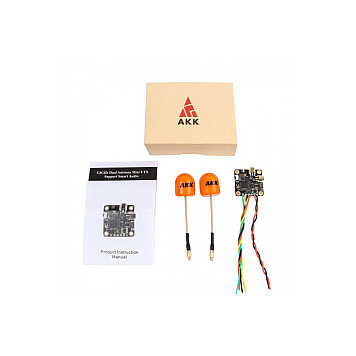Видеопередатчик AKK New Era 5.8GHz Diversity 25-400mW 20x20мм-4