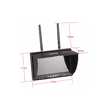 Дисплей FPV 7" Readytosky 800x480 DVR Diversity 5.8 ГГц без синего экрана с аккум.-5