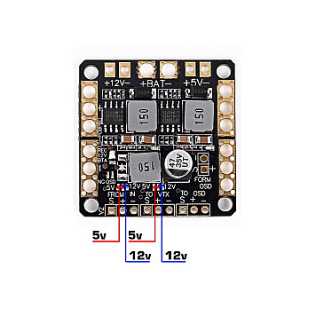 Плата распределения питания с BEC 5V, 12V и LC фильтром-3