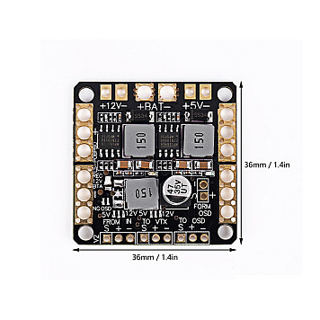 Плата распределения питания с BEC 5V, 12V и LC фильтром-7