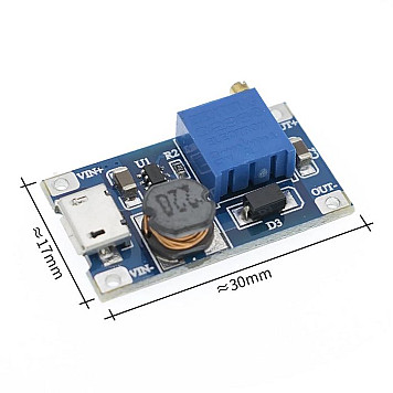 Регулятор напряжения MT3608 2A 2V-24V - 5-28V 2A повышающий-1