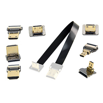 Шлейф 15см Mini HDMI - Mini HDMI 90-1