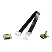 Шлейф 15см Mini HDMI 90 - Micro HDMI 90