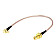  50 шт - Антенный кабель QJ RG316 20 см угловой (MMCX - SMA F)