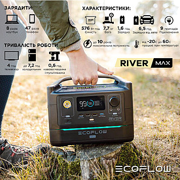 Зарядная станция EcoFlow RIVER Max (576 Вт·ч)-5