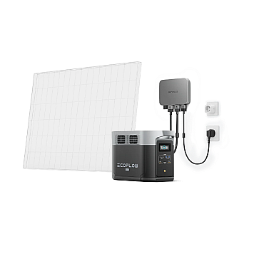 Комплект EcoFlow PowerStream – микроинвертор 800W и зарядная станция Delta Max