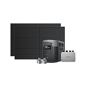 Комплект EcoFlow PowerStream – микроинвертор 800W + зарядная станция Delta Max 2000 и солнечные панели 2х400