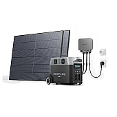 Комплект EcoFlow PowerStream – микроинвертор 800W + зарядная станция Delta Pro и солнечные панели 2х400