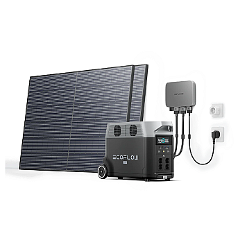Комплект EcoFlow PowerStream – микроинвертор 800W + зарядная станция Delta Pro и солнечные панели 2х400