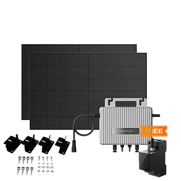 Комплект EcoFlow STREAM Microinverter/2*400W Rigid Solar Panel Combo/Умный счетчик Smart Meter/Система креплений EcoFlow Rigid Solar Panel Mounting Feet