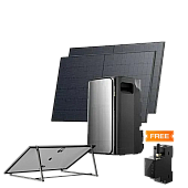 Комплект EcoFlow STREAM ULTRA/Solar Panel 2*400/Регулируемый кронштейн для солнечных панелей/Умный счетчик Smart Meter