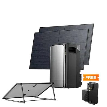 Комплект EcoFlow STREAM ULTRA/Solar Panel 2*400/Регулируемый кронштейн для солнечных панелей/Умный счетчик Smart Meter