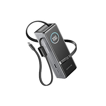 Павербанк EcoFlow RAPID Power Bank с кабелями 25000mAh серебристый-4