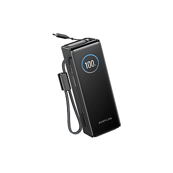 Павербанк EcoFlow RAPID Power Bank с кабелями 25000mAh черный-2