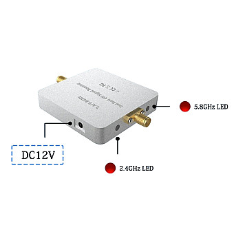 Усилитель сигнала 2.4G + 5.8GHz ACASOM 1 вход - 1 выход 4W-1