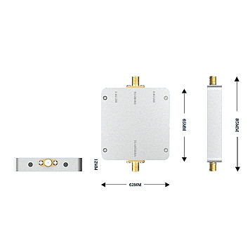 Усилитель сигнала 2.4G + 5.8GHz ACASOM 1 вход - 1 выход 4W-3