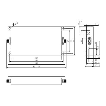 Усилитель сигнала 900 МГц SZHUASHI HS09104040D2 (10 Вт)-3