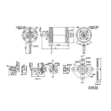 Мотор SunnySky X3530 V3 KV650 для самолетов-5