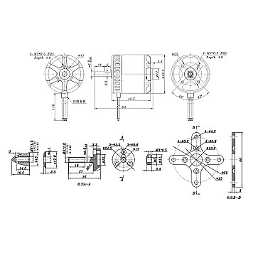 Мотор SunnySky X3520 V3 KV560 для самолетов-2