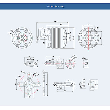 Мотор T-Motor AS2312 KV1150 3-4S 357W для самолетов-4