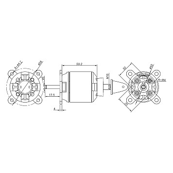 Мотор Surpass C5055 4120 760KV для авиамоделей-10