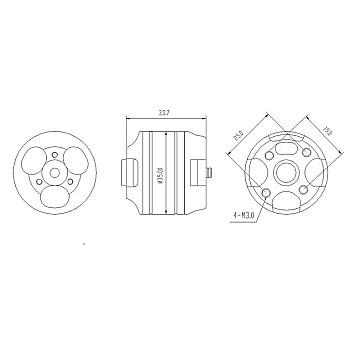 Мотор QX Motor QAA2814 600KV для авиамоделей и мультикоптеров-6