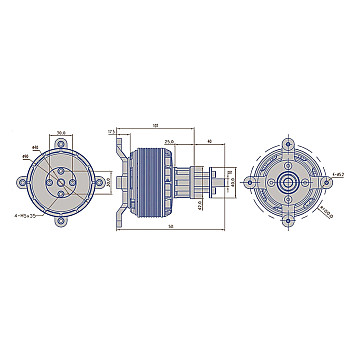 Мотор Dualsky GA6000.8 KV180 6800W для самолетов-5