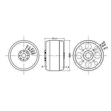 Мотор T-Motor U11 KV120 6-12S 4000W для коптеров-5