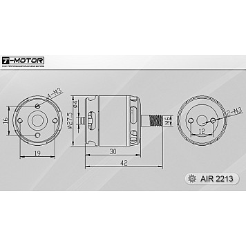 Моторы T-Motor AIR2213 KV920 2-4S для коптеров 2шт-2