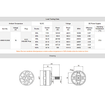 Мотор T-Motor AIR40 2205 2450KV 3-4S для коптеров (розовый)-4