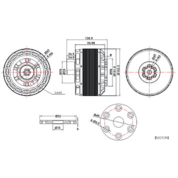 Мотор T-Motor U15XXL KV80 14-27S 28KW для коптеров-1