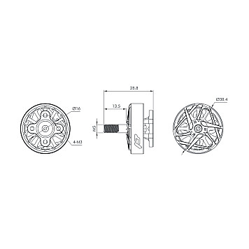 Мотор T-Motor P2505 1850KV 4-6S для коптеров (красный)-6