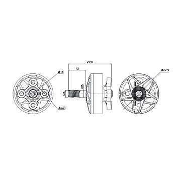 Мотор T-Motor F40 PRO IV 2306 1950KV 4-6S для коптеров (синий)-4