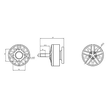 Мотор T-Motor V2808 1950KV для мультикоптеров-3
