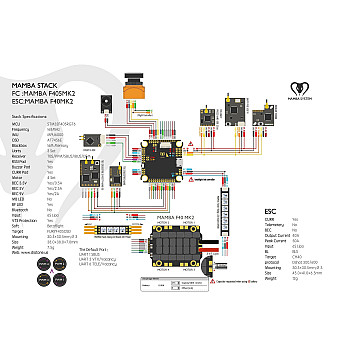Комбо стек Diatone MAMBA F405 MK2 (F40 MK2)-5