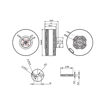 Комбо T-Motor 601-X KV170 мотор MN601-S с регулятором ALPHA 60A 12S (CW)-3