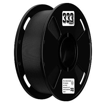 Пластик 333Print PET-G Черный Ø1,75 мм Вес: 1 кг для 3D принтера