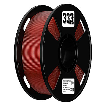 Пластик 333Print PET-G Прозрачный красный Ø1,75 мм Вес: 1 кг для 3D принтера