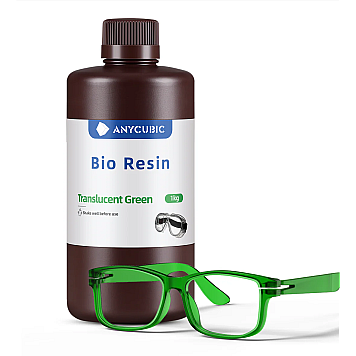 Фотополимерная смола Anycubic Bio Resin Биосовместимая Translucent Green 1л Прозрачно-зеленая