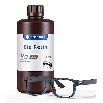 Фотополимерная смола Anycubic Bio Resin Биосовместимая HD Gray 1л Тёмно-серая