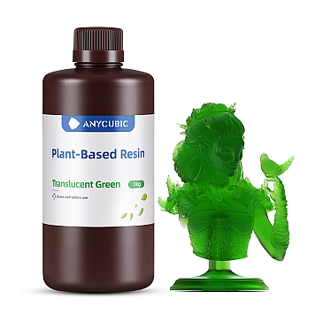 Фотополимерная смола Anycubic Plant-Based UV Resin На растительной основе Translucent Green 1л Прозрачно-зеленая