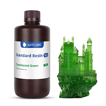 Фотополимерная смола Anycubic Standard Resin V2 Translucent Green 1л Зеленая прозрачная